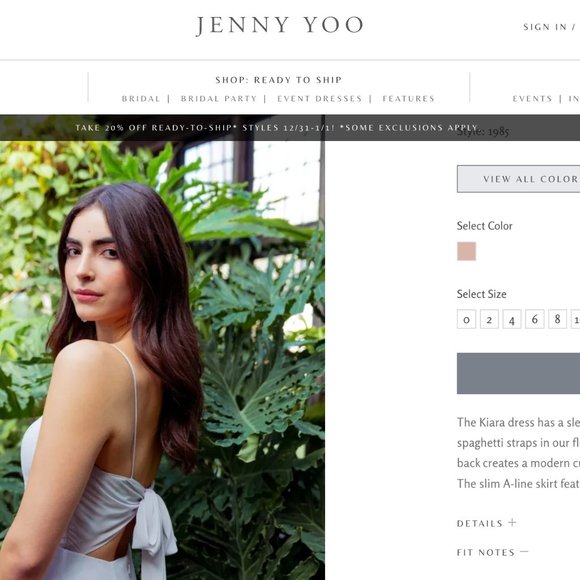 BHLDN Jenny Yoo Kiara bridesmaid dress in hibiscus - Picture 4 of 5